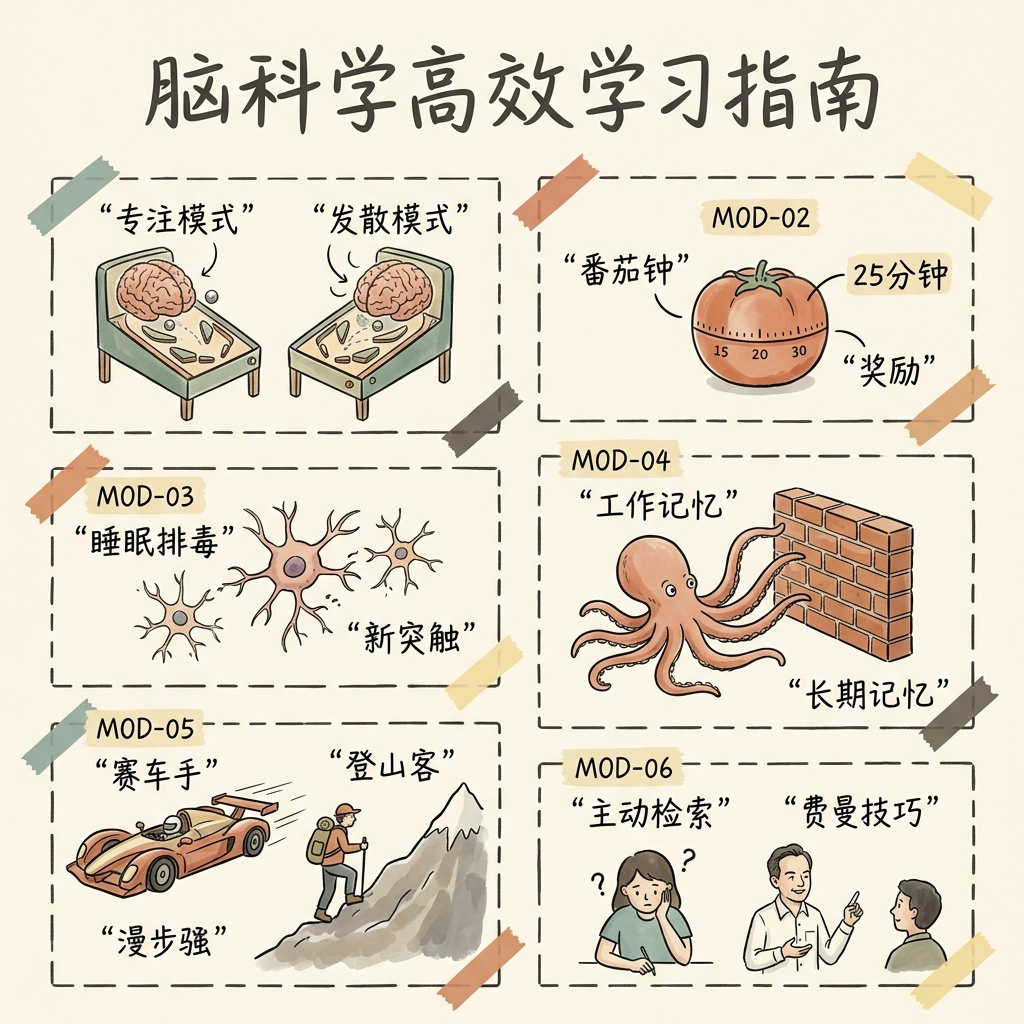 脑科学高效学习手绘指南